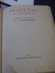 Vondel, Joost van den - Proza van Vondel ; inleiding en aantekeningen van A.J. Schneiders