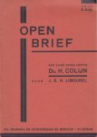 Libourel, J.E.H. - Open brief aan zijne excellentie Dr. H. Colijn