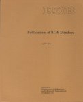 MANK, W.C. - Publications of ROB Members.