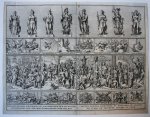 Romeyn de Hooghe (1645-1708) - [Antique print, etching, 1691/92] Emblems decorating a triumphal arch for the entrance of William III in The Hague, published 1691 or 1692, 1 p.