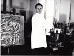 RIEMENS, Henny - Pierre Alechinsky dans son atelier Paris 1954 [3]