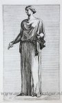 Perrier, François (1594-1649) - [Antique print, etching/ets, Rome] Standing woman, Peplophoros ['Segmenta nobilium signorum et statuarum.'], published 1638.