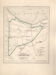  - Kaart van Finsterwolde uit de Gemeente-atlas van Groningen. De gemeentegrens is handgekleurd