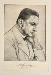 N.N. - Original lithography ca 1913 | Portrait of Alexander Frederik de Savornin Lohman, 1 p. With text sheet.