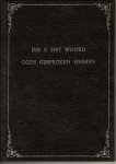 Toes, Ds. B. - Die u het woord Gods gesproken hebben