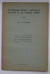 BOEKE, J.H., - De begrippen dualisme, unificatie en associatie in de koloniale politiek.