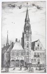 Claes Jansz Visscher (1586/87-1652) - [Antique print, etching/ets] The town hall of Amsterdam / Het stadhuis van Amsterdam, published ca. 1612-1648.