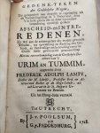 Lampe, Frederik, Adolph - Schets der dadelyke godtgeleertheit + Gedenk-teken der goddelyke wegen + Verhandeling van de geestelykebekentenis van 't URIM en TUMMIM