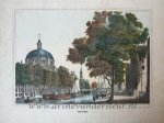  - [Aquatint, handcolored] Singel in Amsterdam, published ca. 1802.
