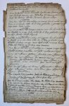 PLETTENBERG, VAN; VAN AMAMA, VAN ASBECK, COLLOT D'ESCURY - [MANUSCRIPT, BIBLE, FAMILY, BEFORE 1741] Vijftien bladen uit een familiebijbel met aantekeningen uit de jaren 1679-1845, deels gekopieerd, maar 6 bladen in origineel handschrift, manuscript.