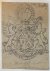 [Van Westervelt Sandberg family crest] - Wapenkaart/Coat of Arms: Original preparatory drawing of the Van Westervelt Sandberg Coat of Arms/Family Crest together with printed coloured coat of arms, 2 pp.