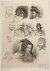 Jacobus Ludovicus Cornet (1815-1882) - [Antique print, etching] Studies of heads (studie van hoofden), published 1853, 1 p.