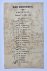  - [Amsterdam, "Ons Genoegen", Ballotage, 1853] Gedrukt ballotage-biljet van societeit 'Ons Genoegen' dd. 14-5-1853, 1 blad met 20 namen met aantekeningen in potlood.