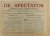 De Spectator, weekeindblad ...