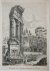 P.L. (?), after Charles Louis Clérisseau (1721-1820) - [Antique etching, ets] After C. L. Clérisseau, Temple de Jupiter Tonnant à Rome (Tempel van Castor en Pollux Forum Romanum), published before 1800.