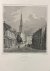 Schilder, Chr. - City view Tilburg, lithography I Lithografie van Tilburg, markt, groote kerk en stadhuis, 1 p.
