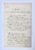  - [Manuscript, poetry, 19th century] Poem Napoleon a son neveu Louis, manuscript, 3 pp, send to J.W. Wurfbain.