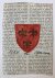 OIJEN, VAN - [Coat of arms] Wapen van A.L.B.W. van Oijen (rood met drie 6-puntige gouden sterren), geplakt op achterzijde van een publicatie door A.A. Vorsterman van Oijen.