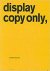 Display copy only, a book o...
