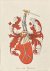  - [Heraldic coat of arms] Coloured coat of arms of the van den Broeck family, family crest, 1 p.