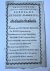  - Poem [1782] Laauwerkrans voor den onoverwinnelyke zeeheldt Andries Hartzing. z.p., z.j. 8º: 2 p. Decorative item.