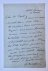 - [Manuscript, Letter, 19th century] Briefje van H. Brougham, aan de heer Fagel te Parijs, 19e- eeuws, manuscript, 2 pag.