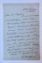 [Manuscript, Letter, 19th c...