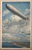 [Zeppelin Postcard] - Aviation, Luchtvaart | Postcard of Zeppelin in landscape and sea, coloured. Made by Hans Rudolf Schulze, 1 p.