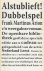 ARION, Frank Martinus - Dubbelspel. (Gesigneerd).