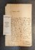 ZANEN, JACOB VAN, - Handwritten letter on paper from Jacob van Zanen (Den Haag) to Voshol (Amsterdam), 1745