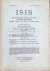 George Sarton - ISIS  International Review devoted to the History of Science and Civilization Quaterly Organ of the History of Science Society  N° 36, Vol XI (2)  December 1928