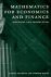 Mathematics For Economics A...