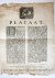 Pamphlet. Placaat. De State...