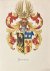  - [Heraldic coat of arms] Coloured coat of arms of the Brouwer family, family crest, 1 p.