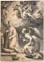 Hendrick Goltzius (1558-1617) - [Antique print, engraving, 1594] The Annunciation (The birth and Early Life of Christ; set title), published 1594, 1 p.