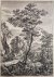 Jan Both (1618-1657) - Antique print, etching I The large tree, published ca. 1650, 1 p.