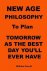 New Age Philosophy to plan ...
