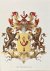  - [Heraldic coat of arms] Coloured coat of arms of the van Bronkhorst family, family crest, 1 p.