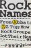 Rock Names. From Abba to ZZ...