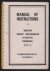 Manual of instructions for ...