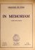 Jong, Marinus de: - In memoriam (voor piano-forte)