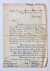  - [Manuscript 1953] Brief van C.A. Vogels, d.d. Oude God (Antwerpen) 1953, betr. genealogische interesse. Mansucript, 1 pag.