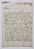  - [Manuscript Military, French, 1792] Brief in het Frans van Charles Wolff, dd. Quartier Generaal I Loya, 11-1-1797, manuscript, 4°, 4 pag.
