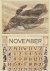 HOYTEMA, Theo van [HOIJTEMA] - Kalenderblad T. v. Hoytema - Zwemmende pinguin - november  - kalenderjaar 1914.