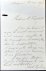 [Eigenh. Brief mit Datum un...