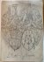 [Le Rutte van Deinse family crest] - Wapenkaart/Coat of Arms: Original preparatory drawing of the Le Rutte van Deinse Coat of Arms/Family Crest, 1 p.