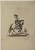 Stefano della Bella (1610-1664) - Antique print, etching, Military, Della Bella | Rider on a galloping horse (Ruiter op een gallopperend paard, Divers Exercices de Cavalerie [10]), published ca. 1650, 1 p.