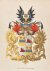  - [Heraldic coat of arms] Coloured coat of arms of the van der Brugghen family, family crest, 1 p.