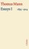 Mann, Thomas - Mann: Essays 1/Kom. Fr. A. 14/1 /Text