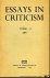 AA - Essays in Criticism. A Quarterly Journal of Literary Criticism. Volume 15, 1965.